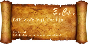Bárkányi Csilla névjegykártya