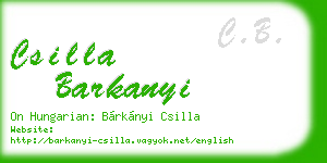 csilla barkanyi business card